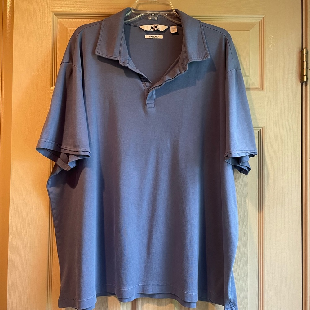 Joseph Abboud Liquid Soft Classic Fit Men's Blue Polo Shirt, Size 3X, Runs Small